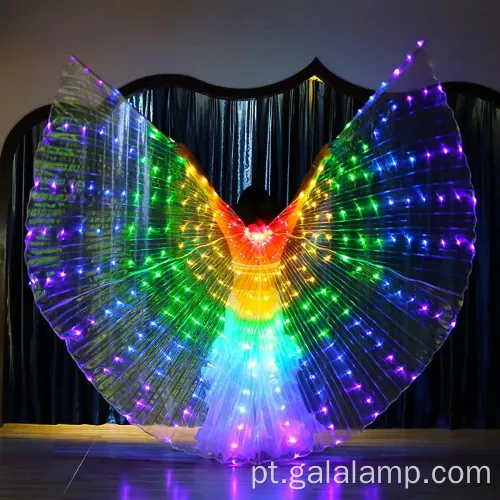 Capa fluorescente com design de asa de borboleta LED